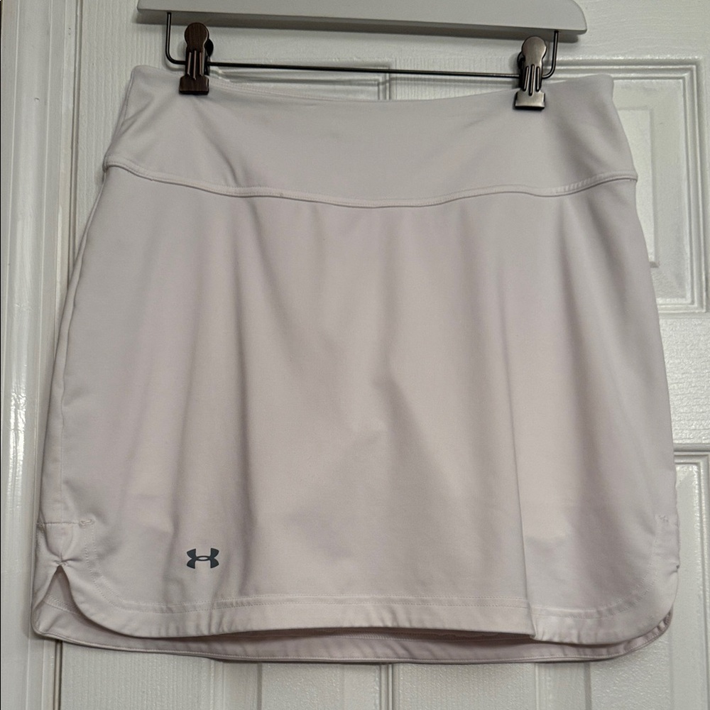 Under Armour white Athletic Skirt skort medium $89 built in shorts